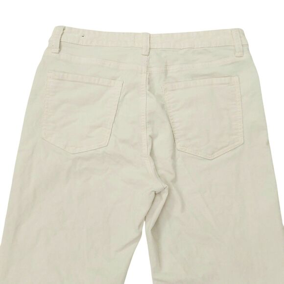 Kut from the Kloth Kelsey Corduroy Pants Womens 8 Ivory FAB AB Ankle Flare - Picture 6 of 12